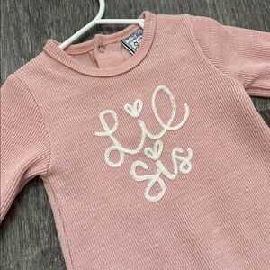 Pink 'Lil Sis' romper